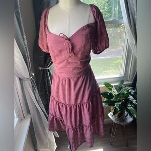 Rewind Mauve Midi Dress